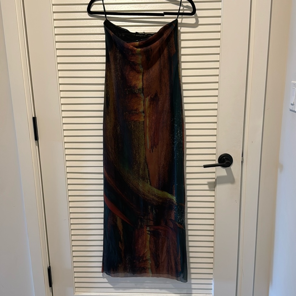 Strapless Abstract Print Zara Dress